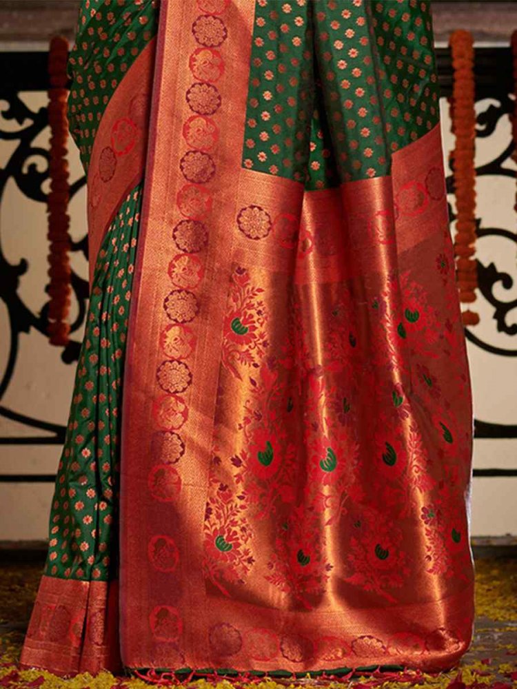 Banarasi Art Banarasi Silk Saree in Sea Green : SCGA270