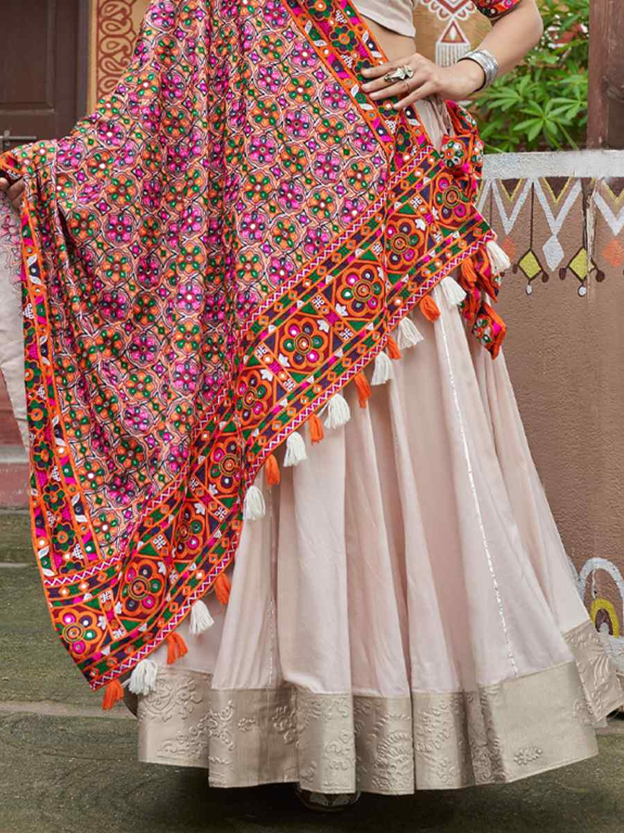 Beige Viscose Rayon Embroidered Festival Wedding Traditional Lehenga Choli