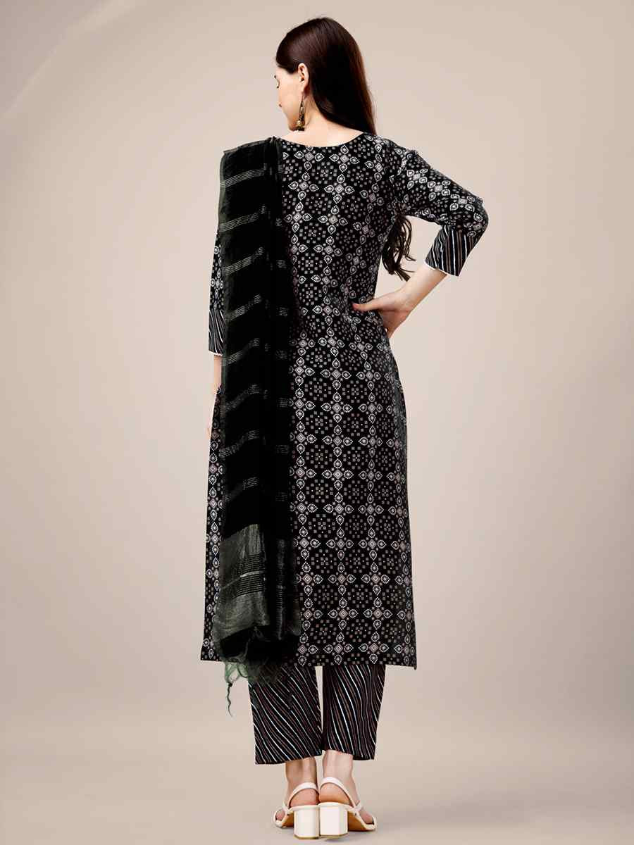 Black Rayon Embroidered Festival Wedding Ready Pant Salwar Kameez