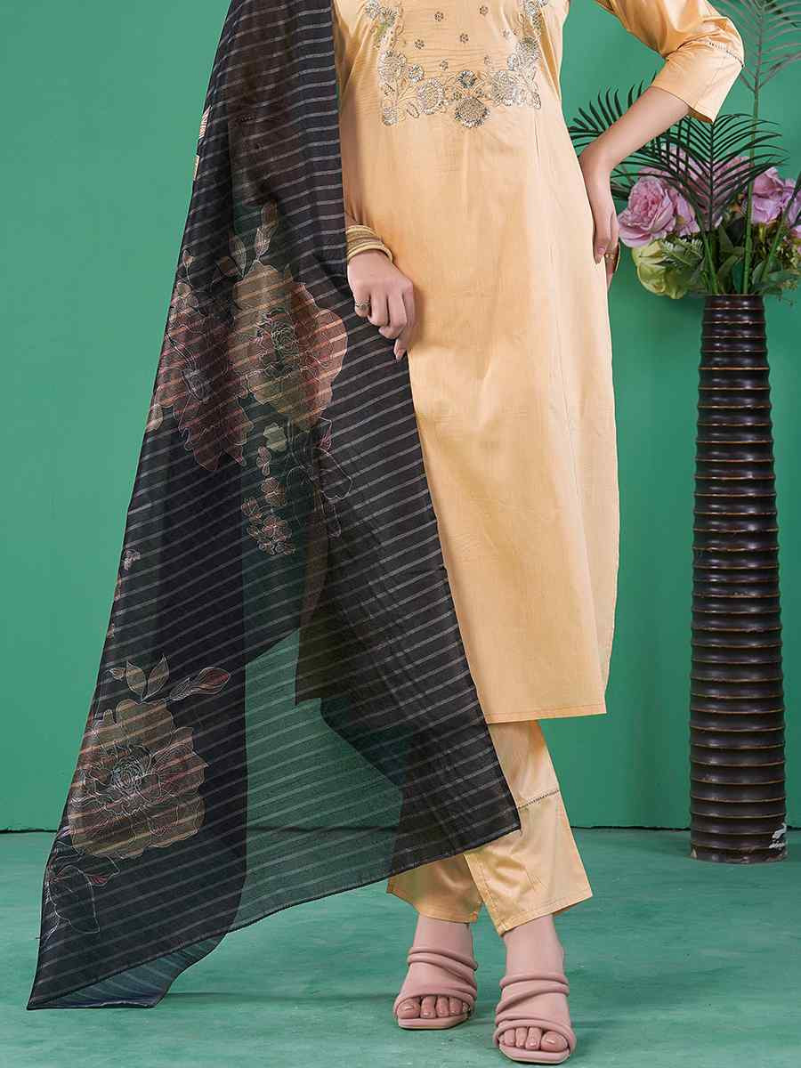 Chiku Art Pure Silk Embroidered Festival Casual Ready Pant Salwar Kameez