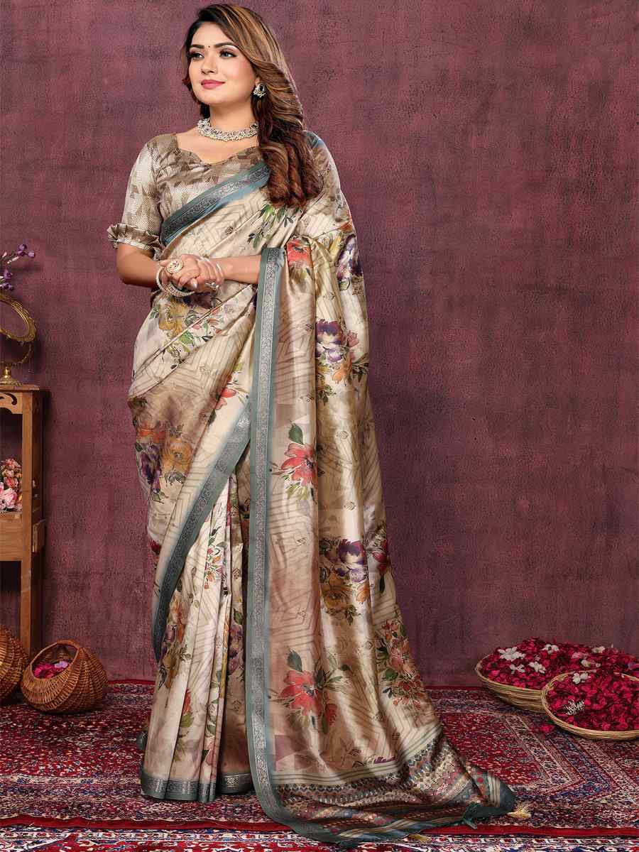 Chiku Art Silk Handwoven Festival Wedding Heavy Border Saree