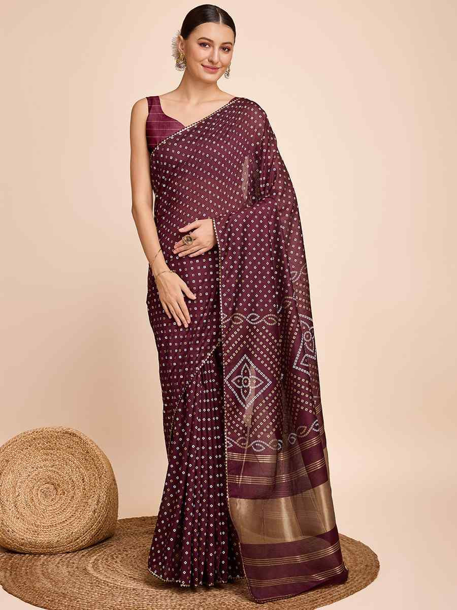 Coffee Cotton Silk Handwoven Festival Casual Classic Style Saree