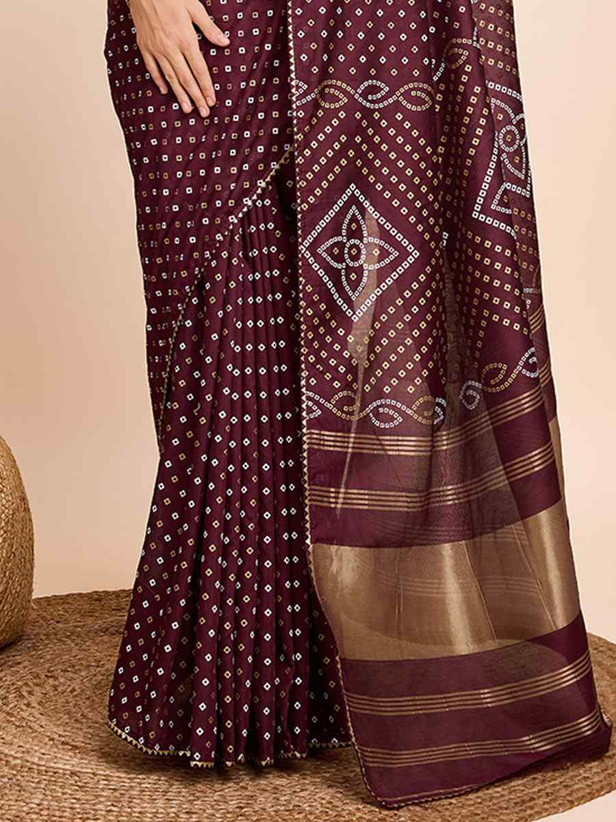 Coffee Cotton Silk Handwoven Festival Casual Classic Style Saree