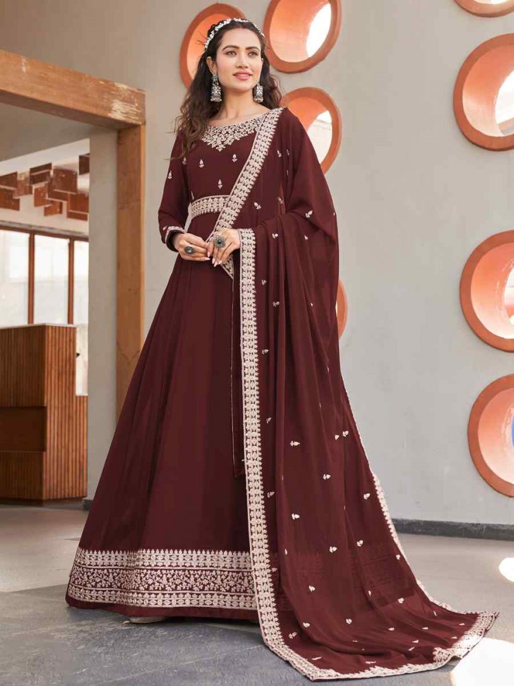 coffee color salwar kameez