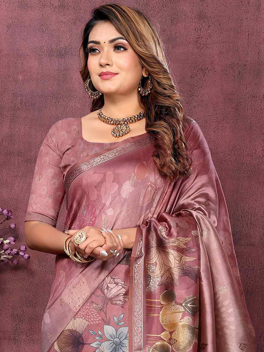 Gajri Pink Art Silk Handwoven Festival Wedding Heavy Border Saree