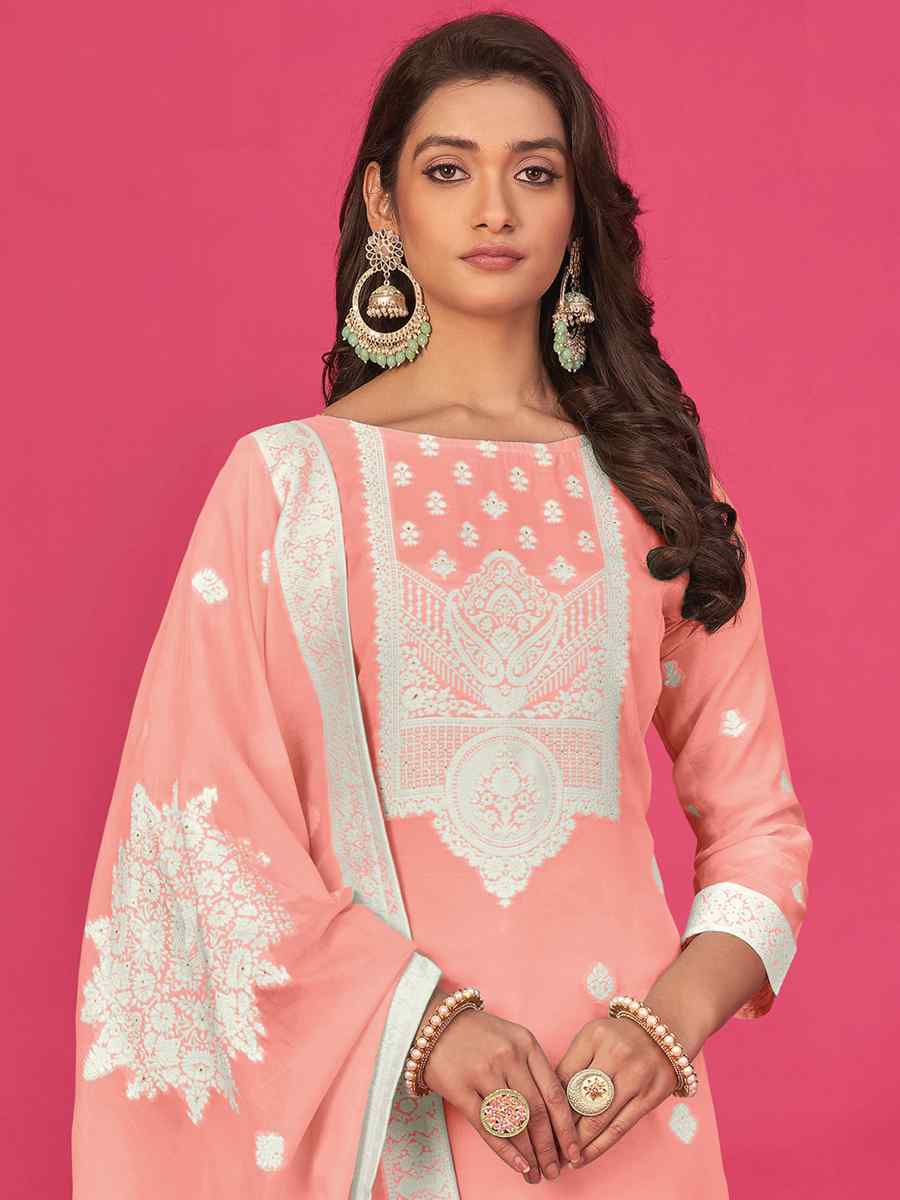 Gajri Pure Jacquard Embroidered Casual Festival Pant Salwar Kameez