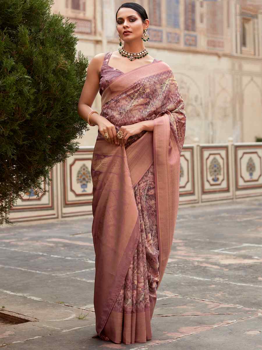 Goden Soft Tissue Silk Handwoven Festival Wedding Heavy Border Saree