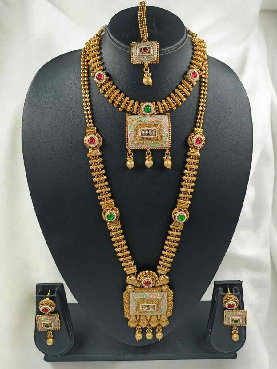 Gold Alloy Festival Wear Kundan Necklace