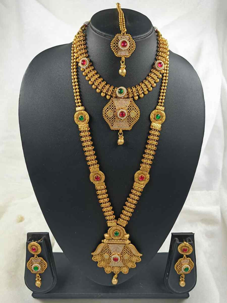 Gold Alloy Festival Wear Kundan Necklace