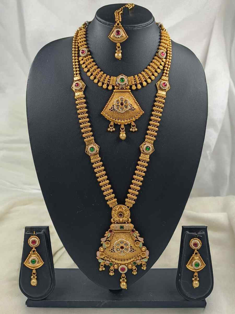 Gold Alloy Festival Wear Kundan Necklace