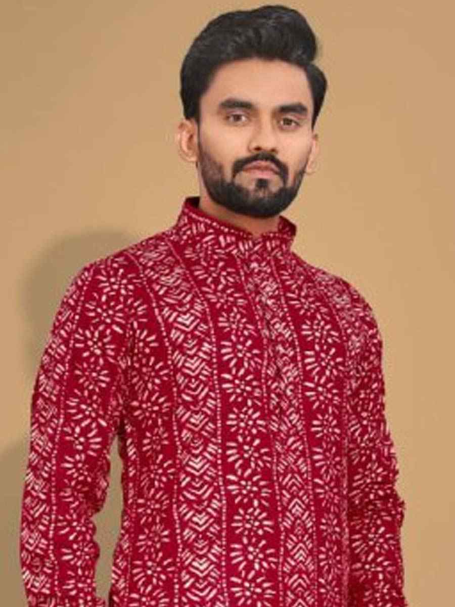 Gold Premium Soft Cotton Printed Festival Casual Kurta