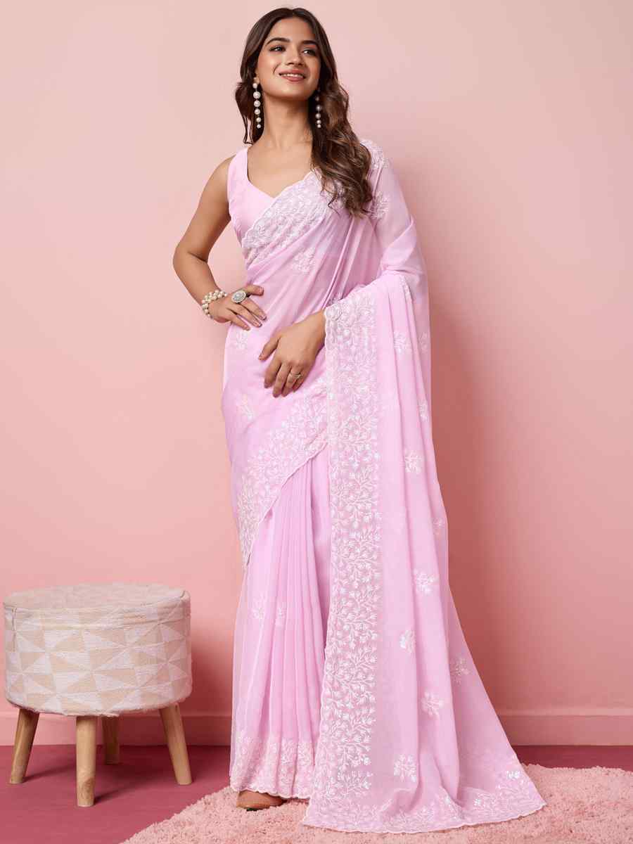 Light Peach Taby Silk Handwoven Festival Wedding Heavy Border Saree