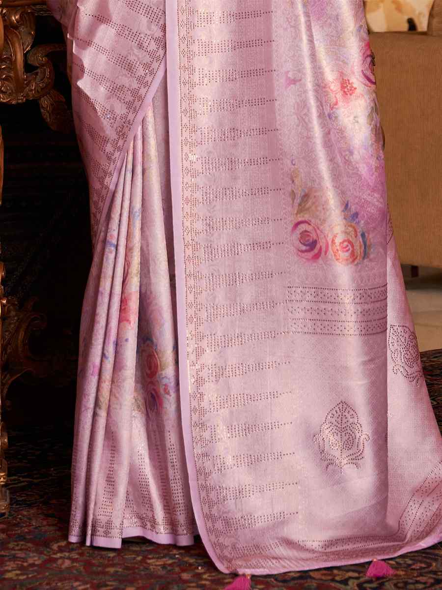 Light Pink Soft Silk Handwoven Wedding Festival Heavy Border Saree