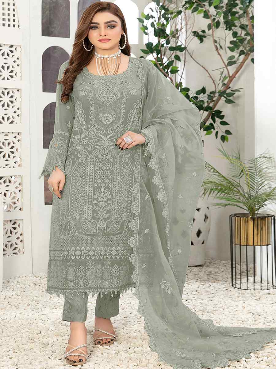 Mahendi Georgette Embroidered Festival Casual Pant Salwar Kameez