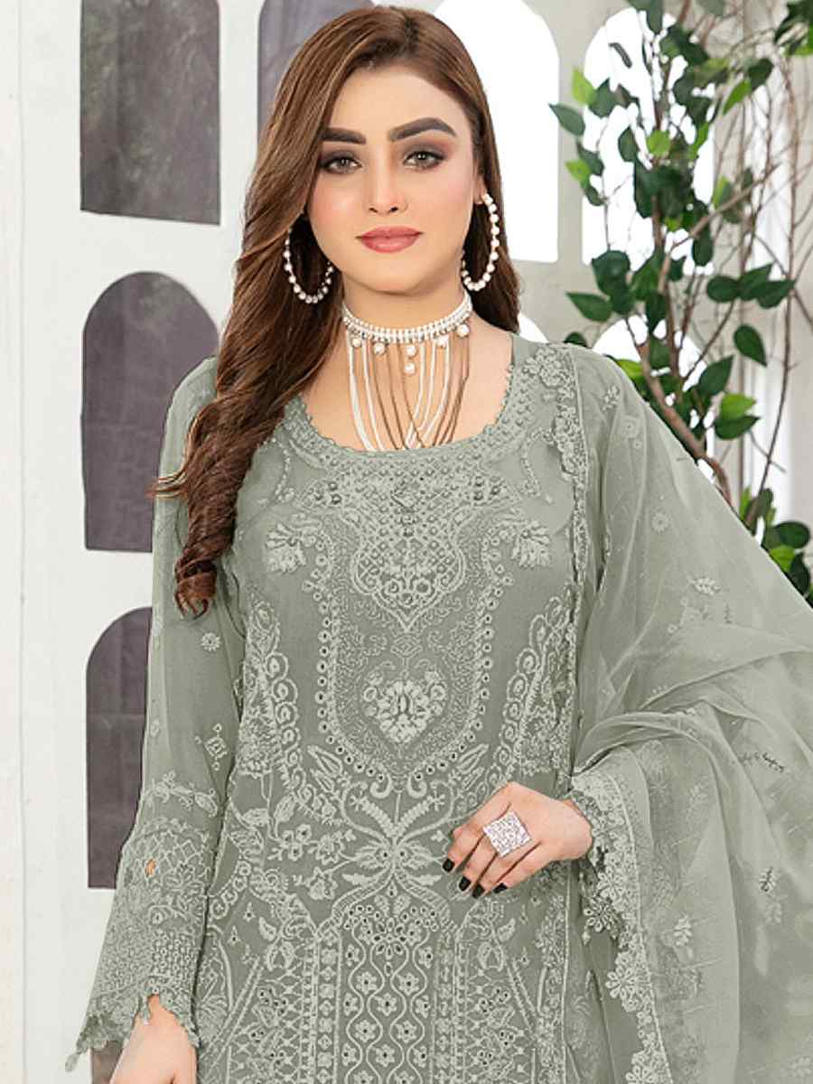 Mahendi Georgette Embroidered Festival Casual Pant Salwar Kameez