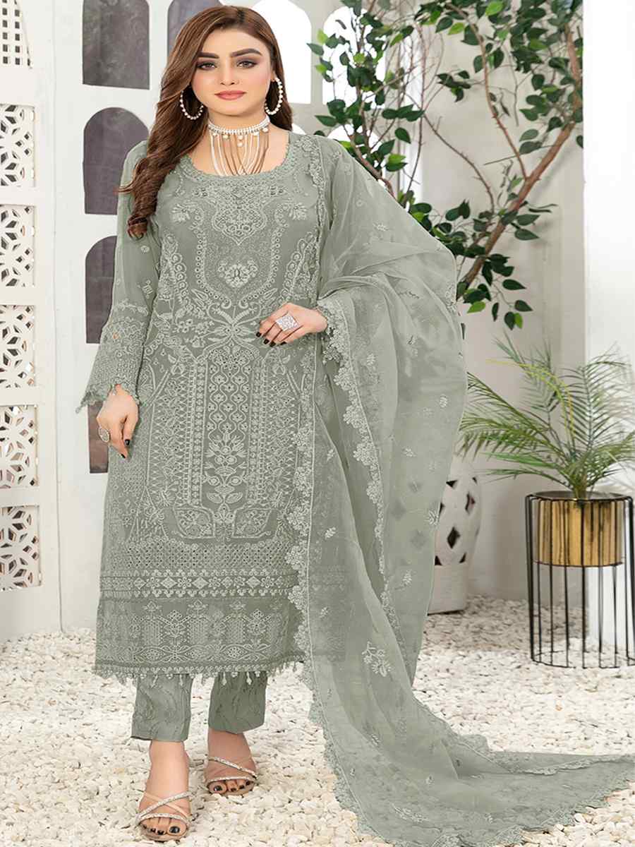 Mahendi Georgette Embroidered Festival Casual Pant Salwar Kameez