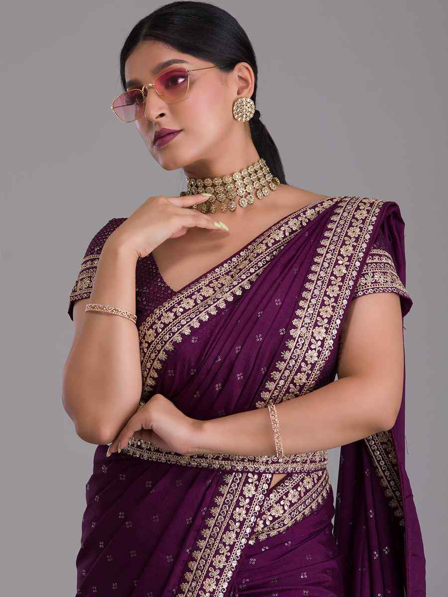 Maroon Art Silk Handwoven Wedding Festival Heavy Border Saree