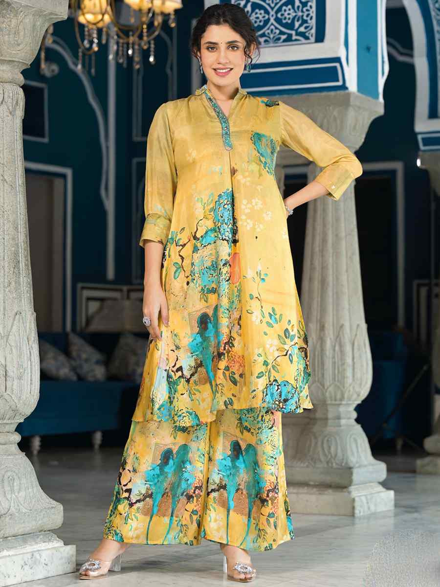 Mehandi Pure Muslin Printed Festival Casual Ready Pant Salwar Kameez