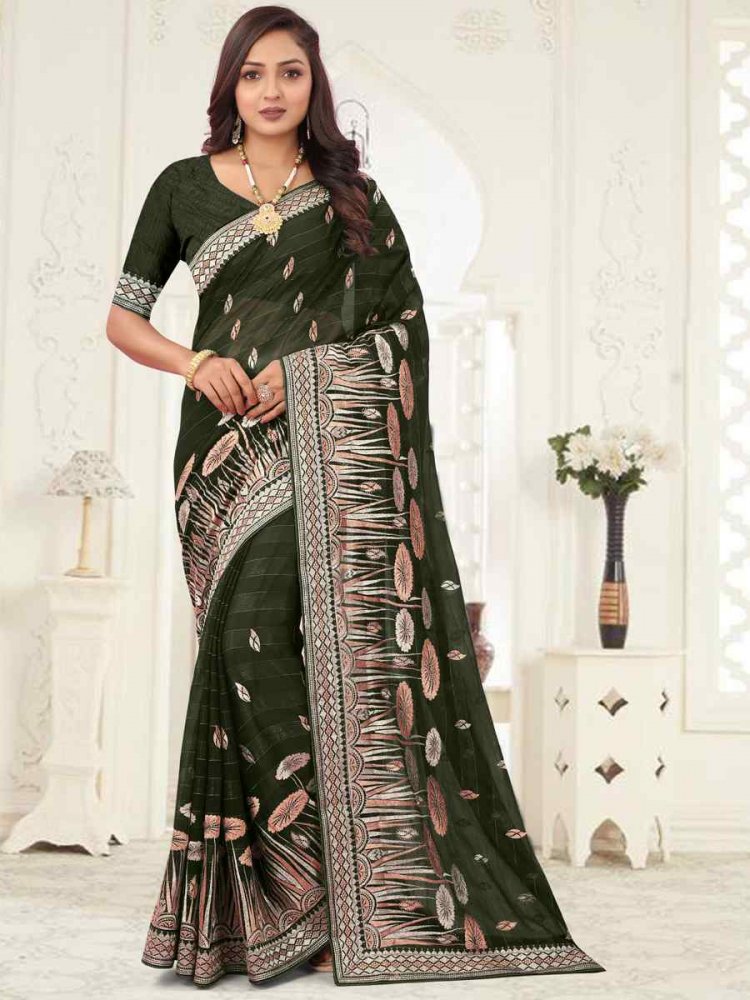 Designer Net bridesmaid for parties and events Saree