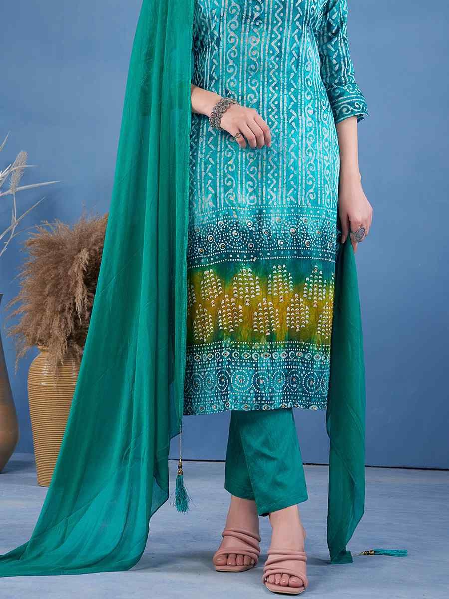 Morpeach Art Pure Silk Embroidered Festival Casual Ready Pant Salwar Kameez