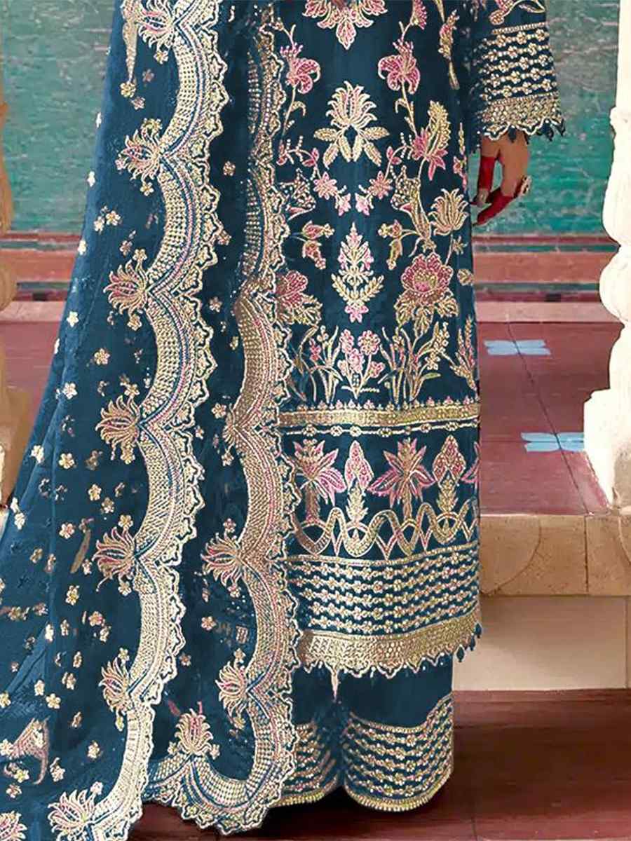 Morpichh Organza Embroidered Festival Wedding Pant Salwar Kameez