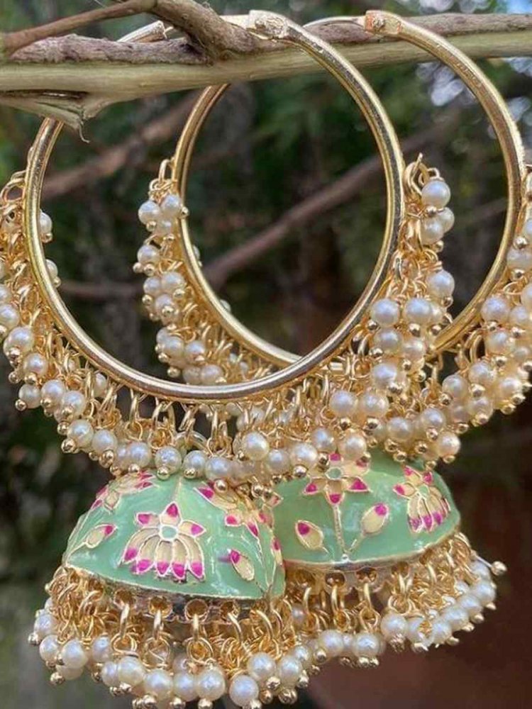 Multi Alloy Festival Wear Kundan Earrings