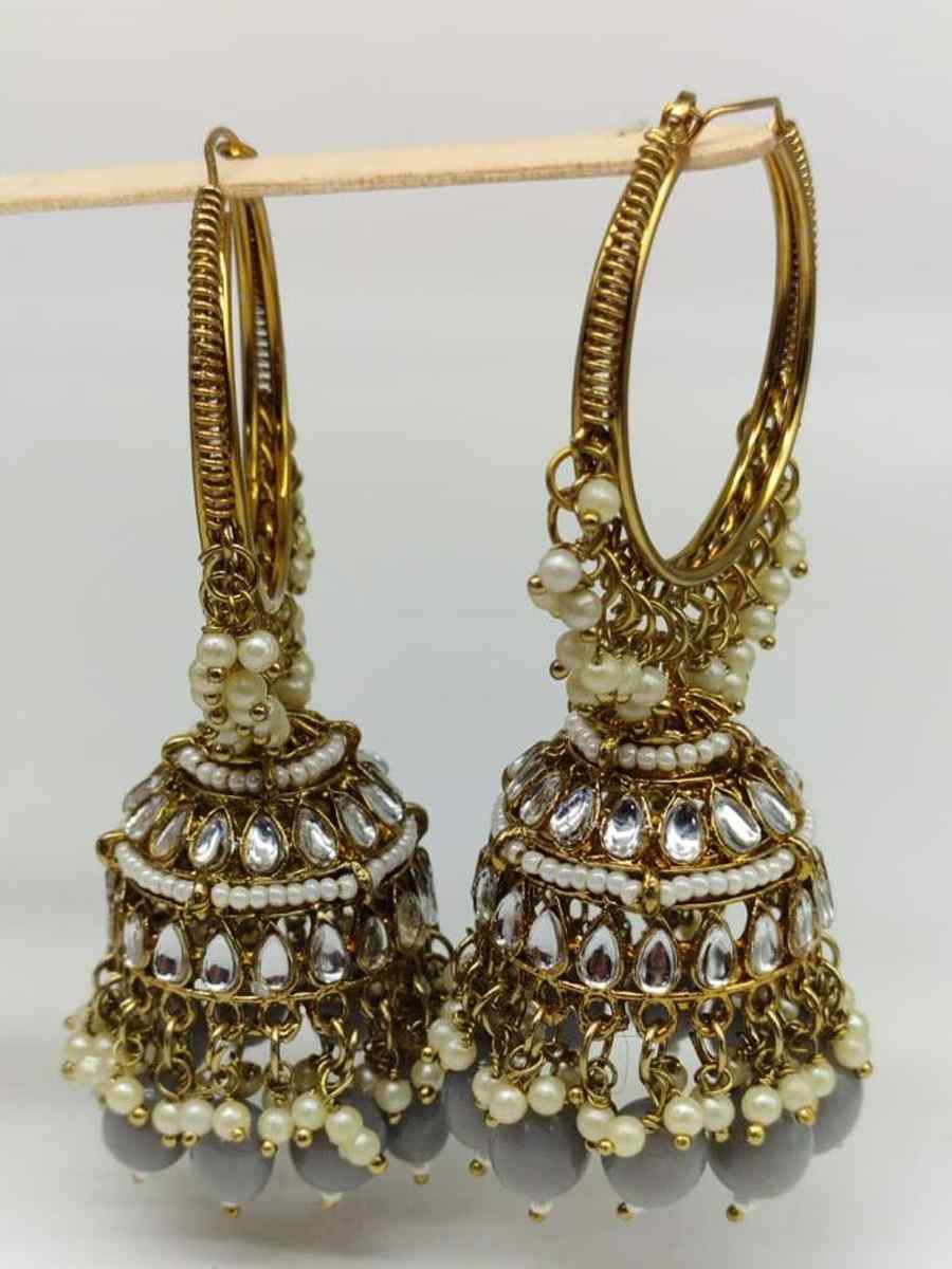 Multi Alloy Festival Wear Kundan Earrings