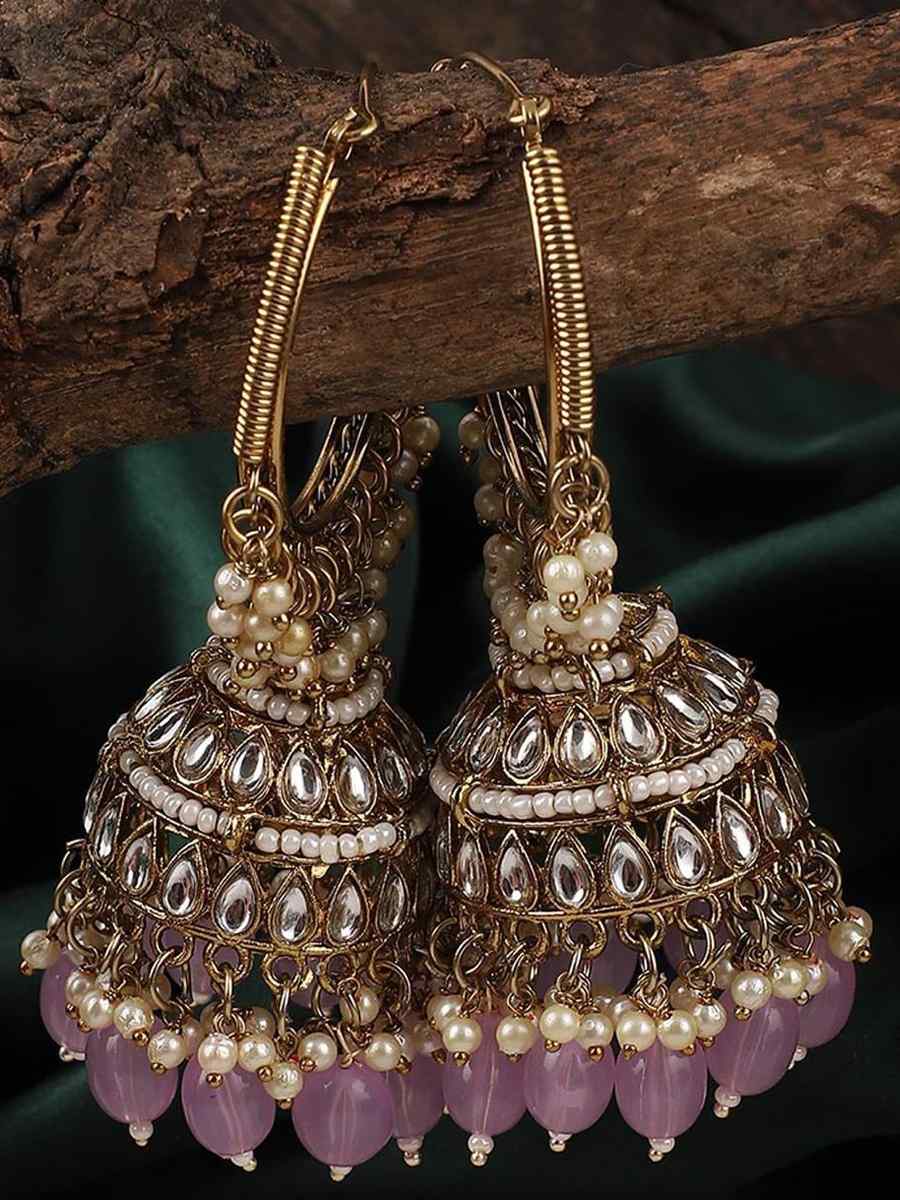 Multi Alloy Festival Wear Kundan Earrings