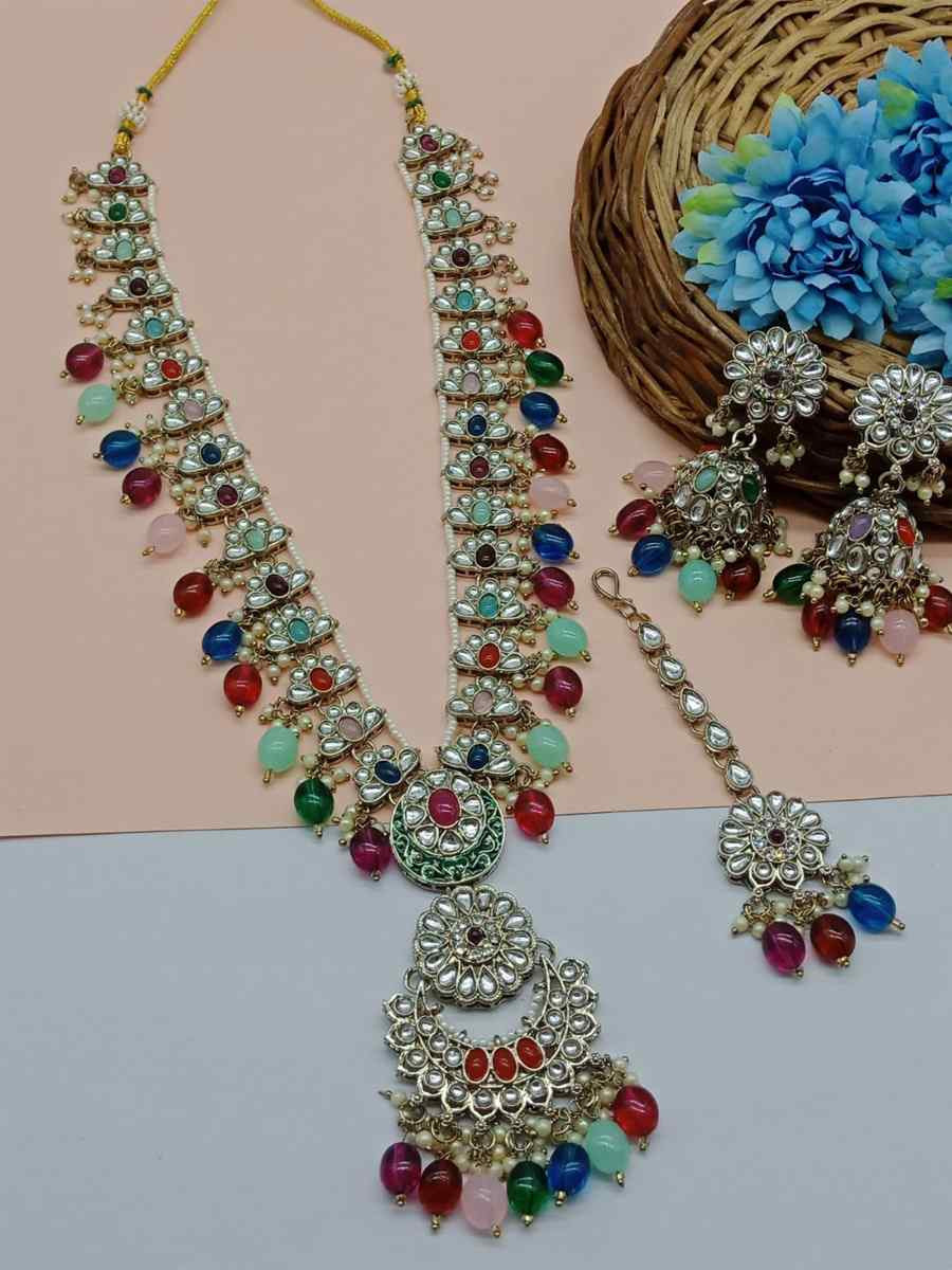 Multi Alloy Festival Wear Kundan Necklace