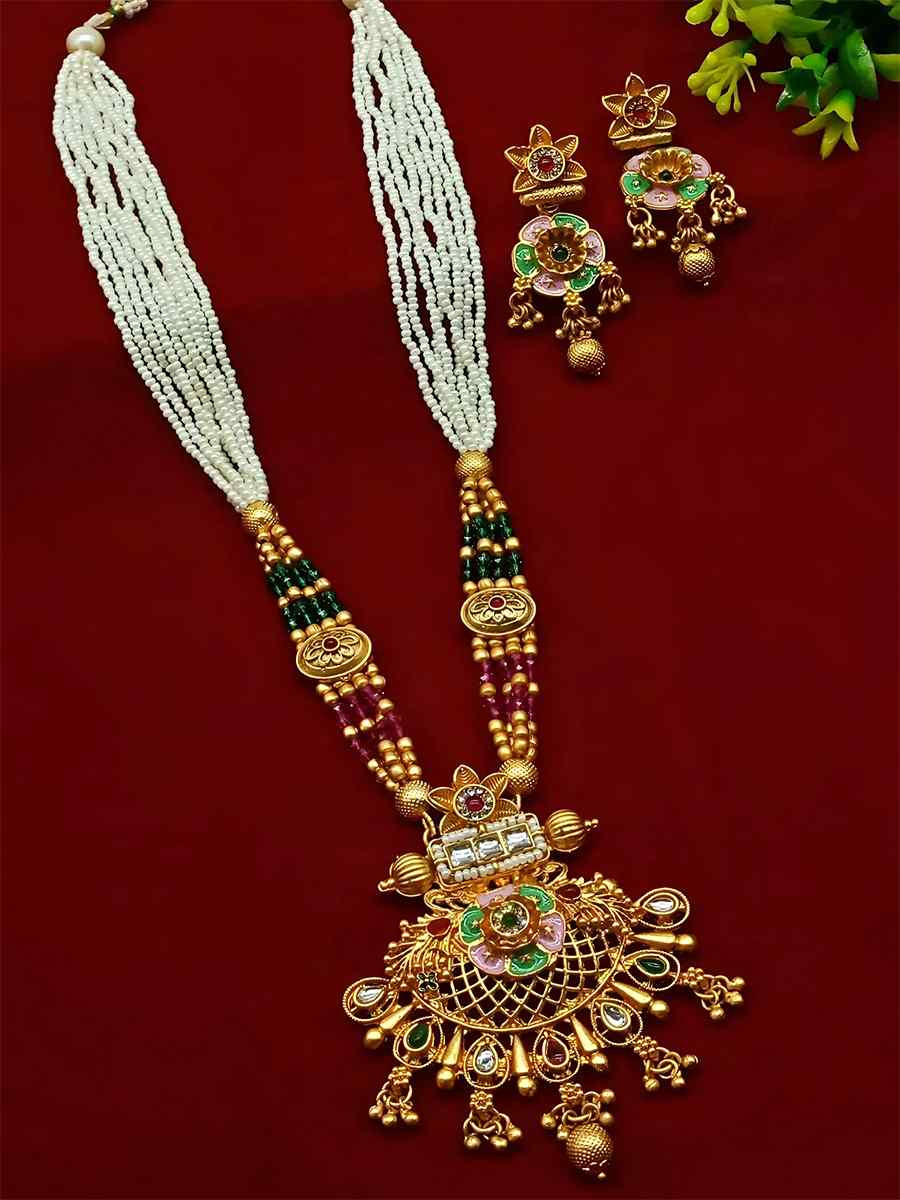 Multi Alloy Festival Wear Kundan Necklace