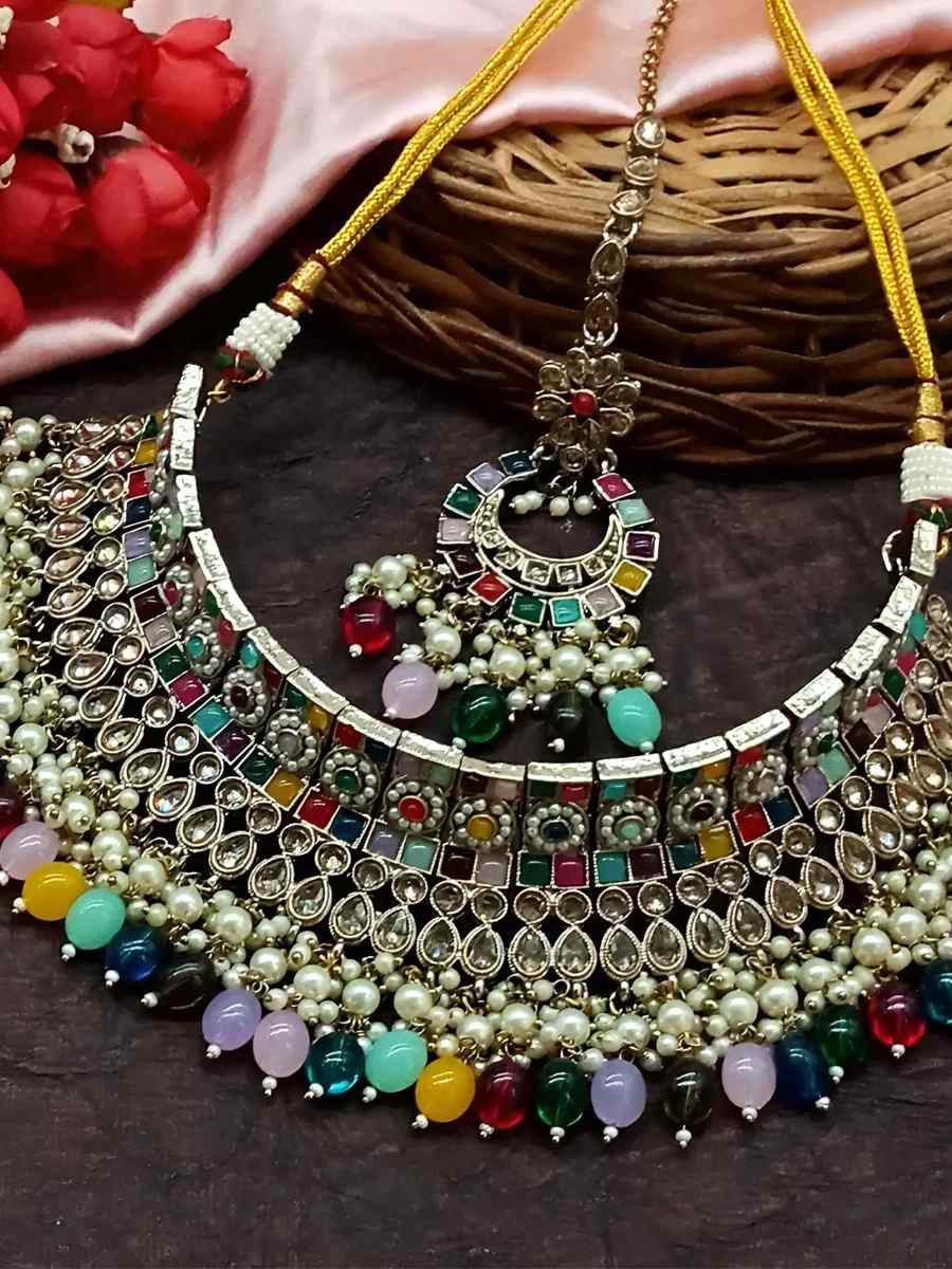 Multi Alloy Festival Wear Kundan Necklace