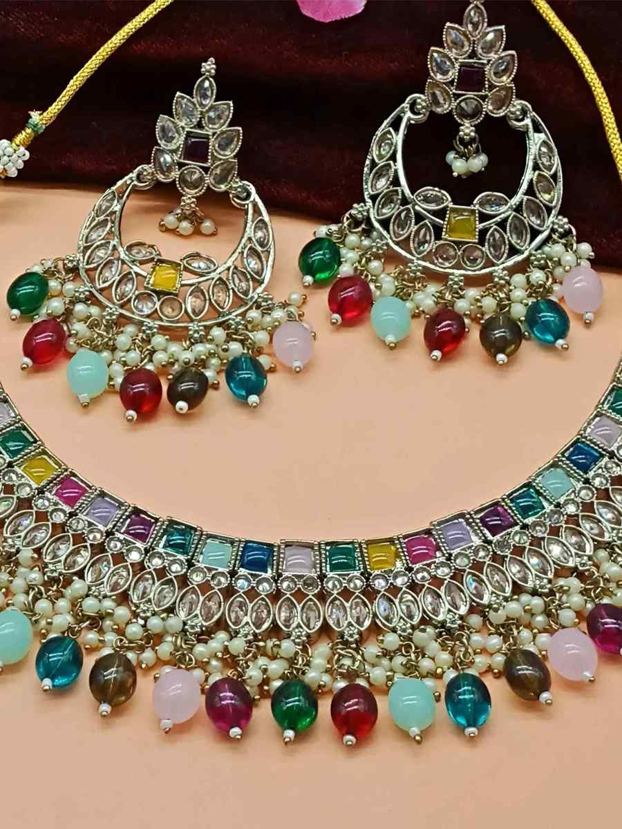 Multi Alloy Festival Wear Kundan Necklace