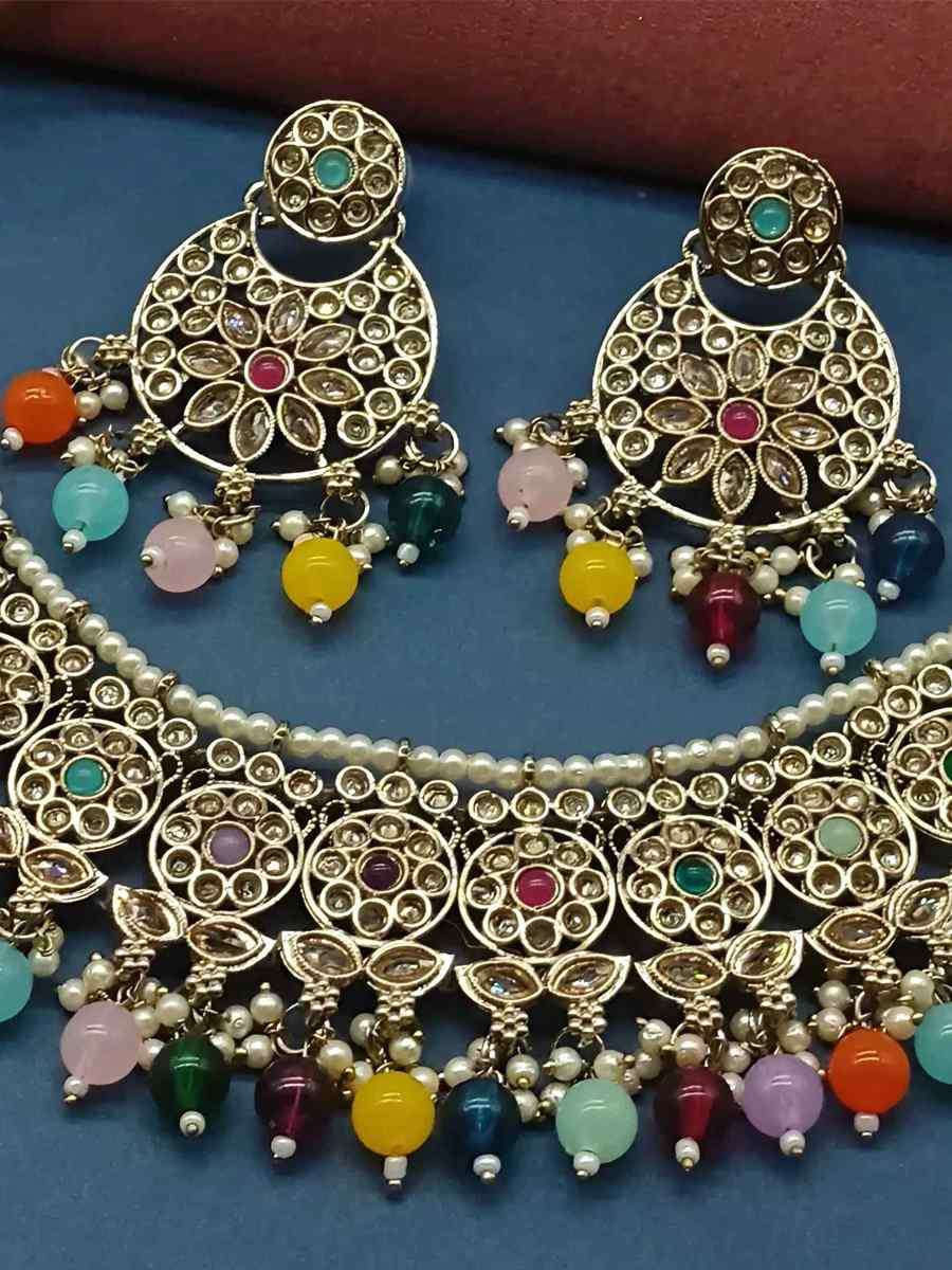 Multi Alloy Festival Wear Kundan Necklace