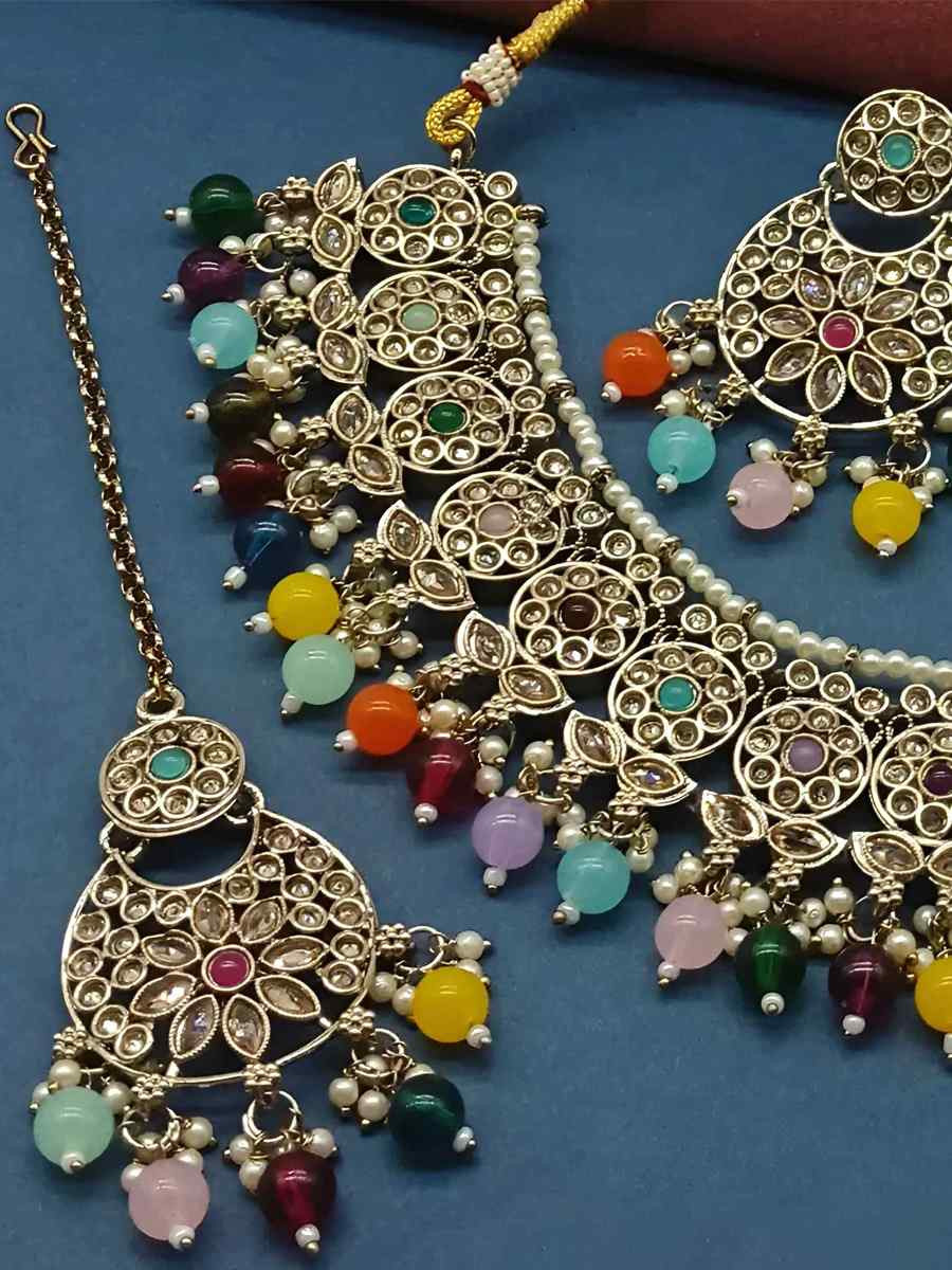 Multi Alloy Festival Wear Kundan Necklace