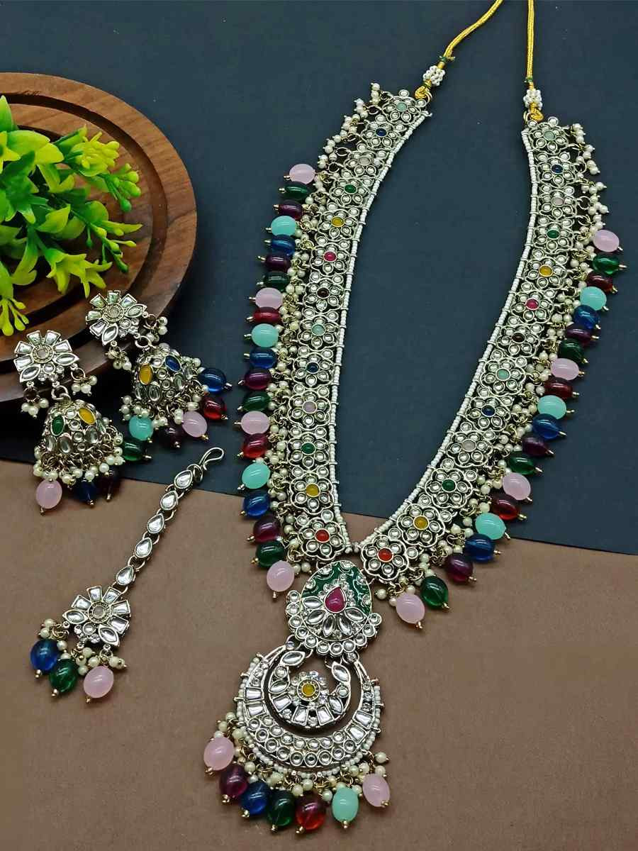 Multi Alloy Festival Wear Kundan Necklace