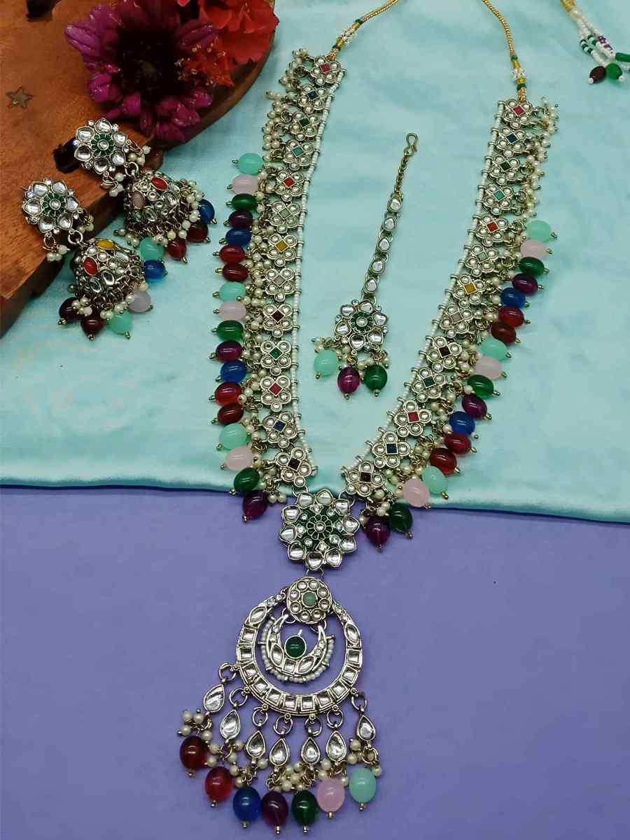 Multi Alloy Festival Wear Kundan Necklace