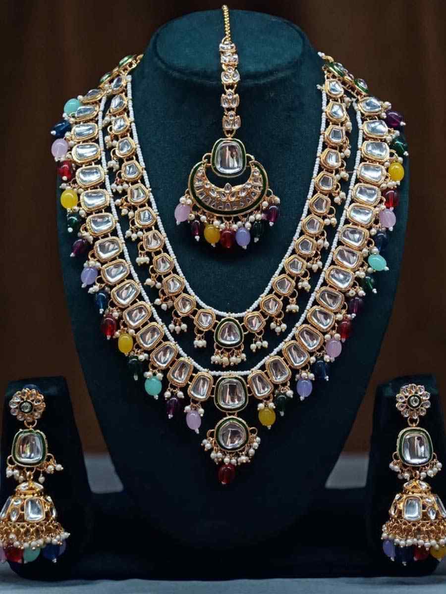 Multi Alloy Festival Wear Kundan Necklace