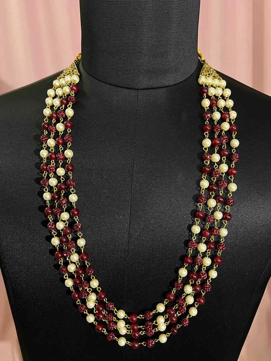 Multi Alloy Moti Wedding Wear Pearls Necklace