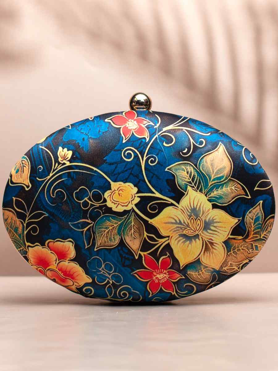 Multi Art Silk Festival Wear Printed Clutches