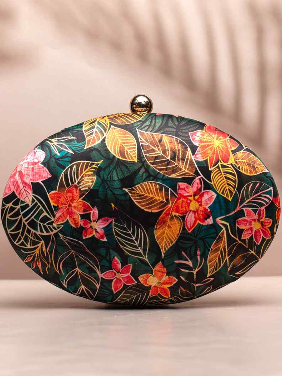 Multi Art Silk Festival Wear Printed Clutches