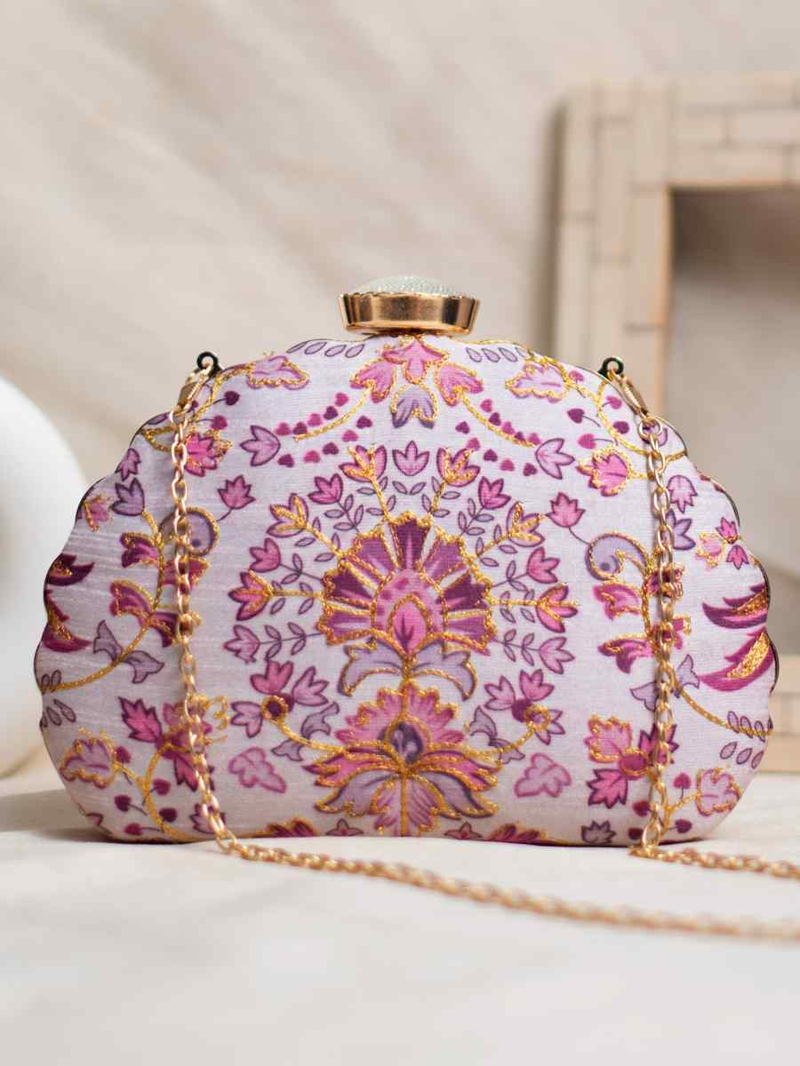 Multi Art Silk Party Wear Embroidered Clutches