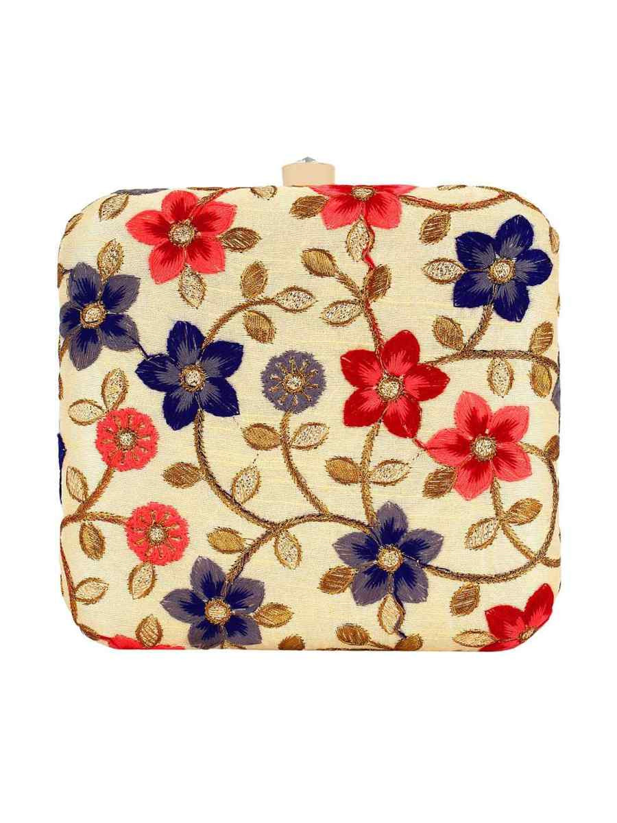 Multi Art Silk Party Wear Embroidered Clutches