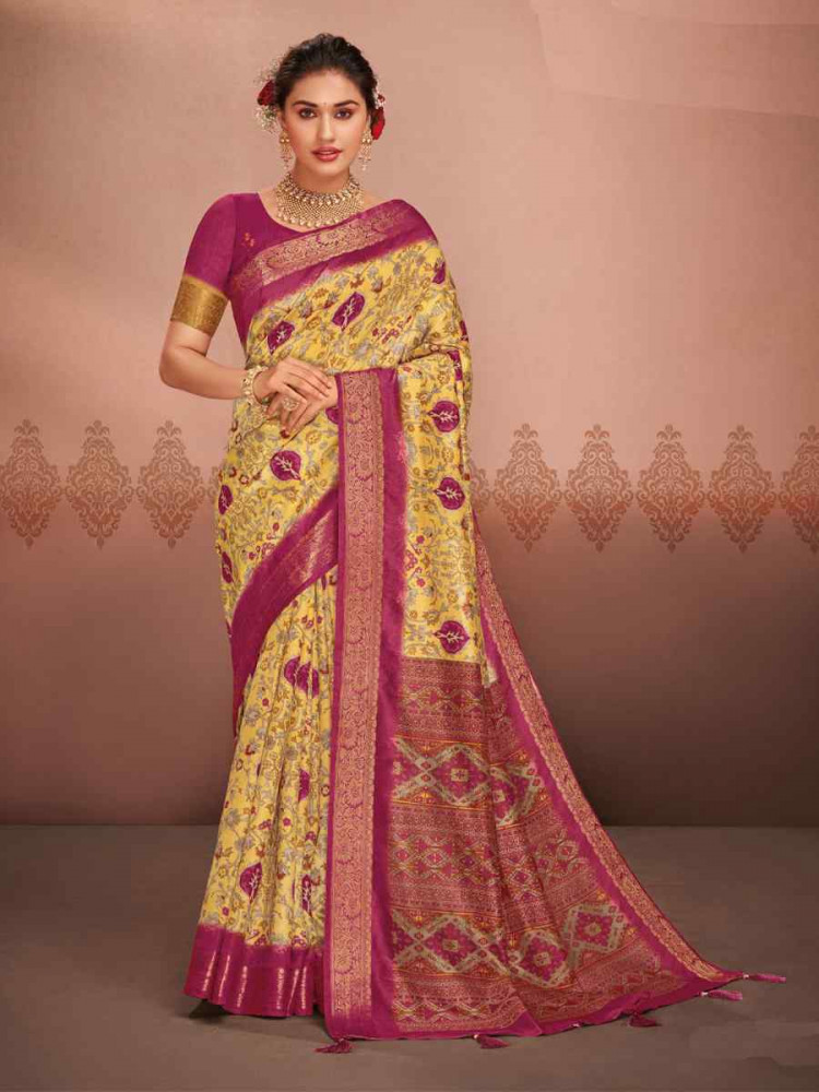 Multi Art Silk Printed Festival Casual Contemporary Saree