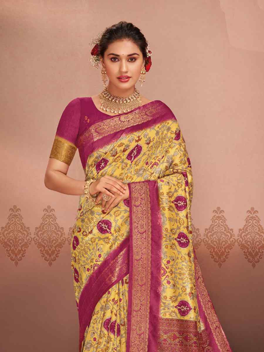 Multi Art Silk Printed Festival Casual Contemporary Saree