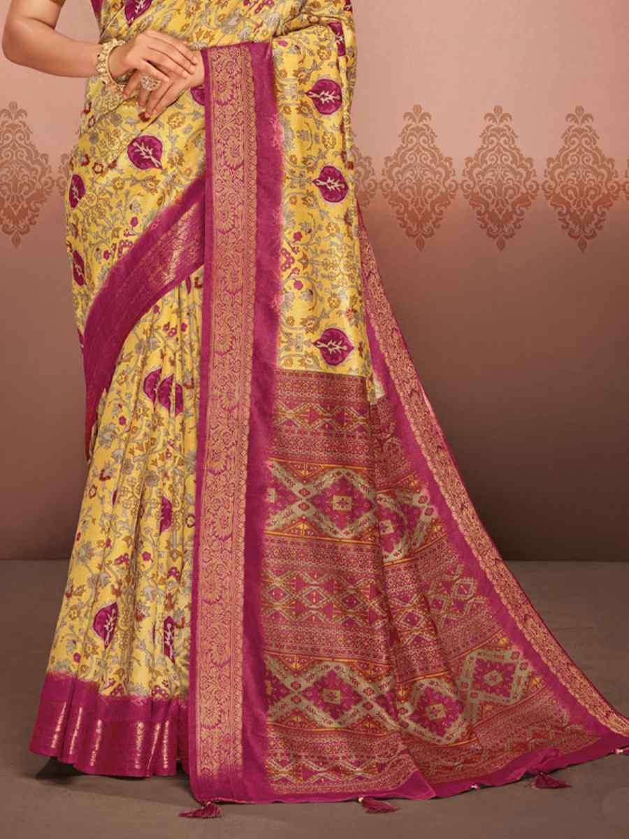 Multi Art Silk Printed Festival Casual Contemporary Saree