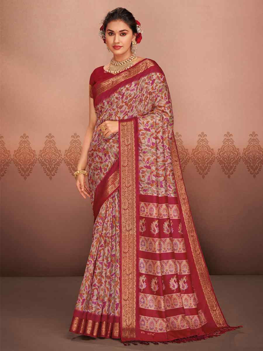 Multi Art Silk Printed Festival Casual Contemporary Saree