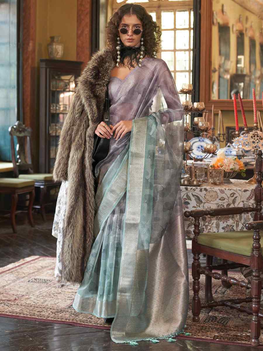 Multi Banarasi Silk Handwoven Festival Casual Heavy Border Saree