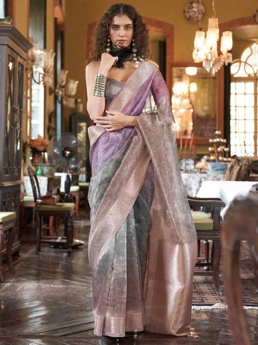 Multi Banarasi Silk Handwoven Festival Casual Heavy Border Saree