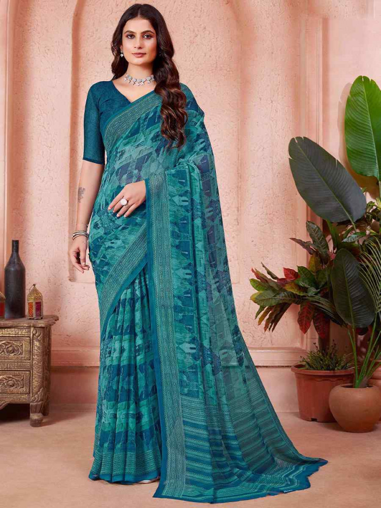 Multi Cotton Printed Festival Casual Contemporary Saree