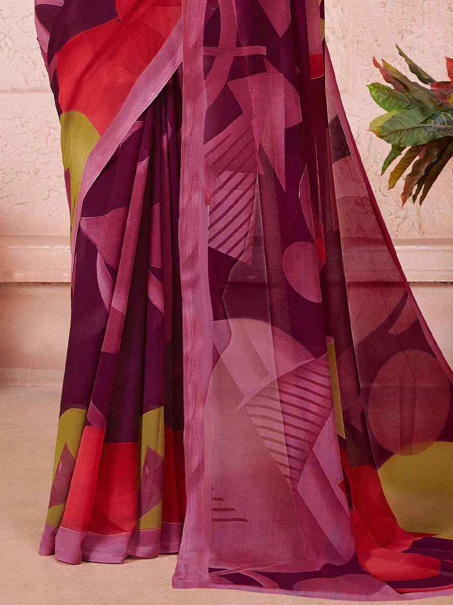 Multi Cotton Printed Festival Casual Contemporary Saree